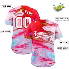 Multi Color Split Fluid Fashion Authentic Baseball Jersey 2