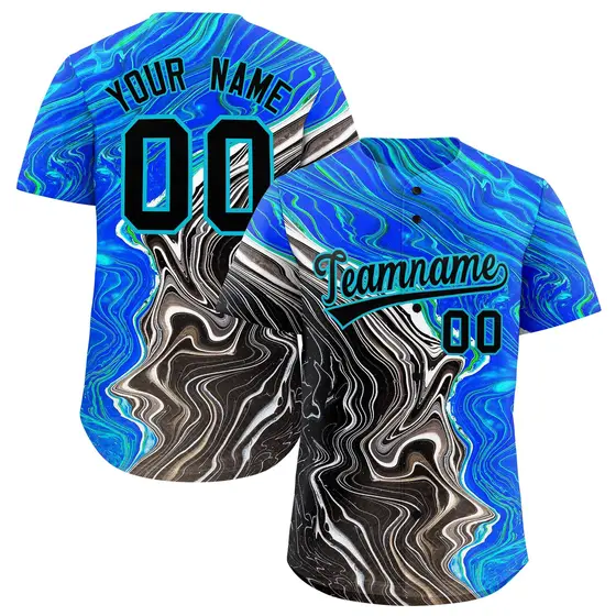 Multi Color Split Fluid Fashion Authentic Baseball Jersey