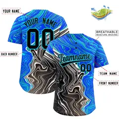 Multi Color Split Fluid Fashion Authentic Baseball Jersey 2