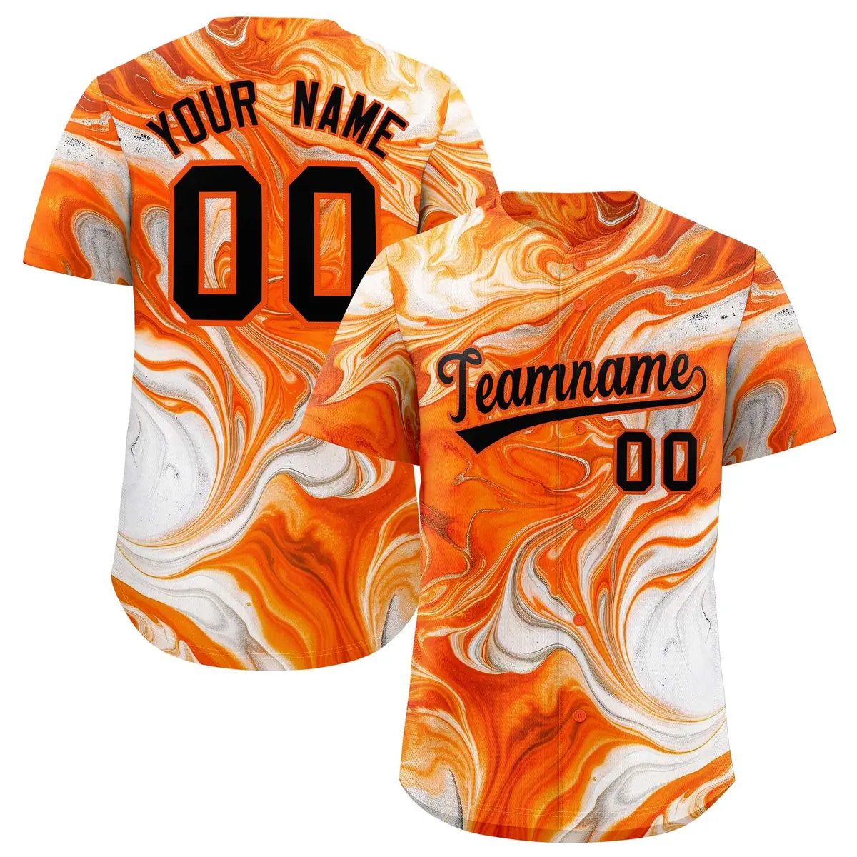 Multi Color Split Fluid Fashion Authentic Baseball Jersey