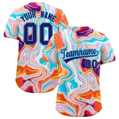 Multi Color Split Fluid Fashion Authentic Baseball Jersey