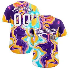 Multi Color Split Fluid Fashion Authentic Baseball Jersey