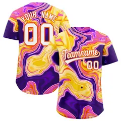 Multi Color Split Fluid Fashion Authentic Baseball Jersey
