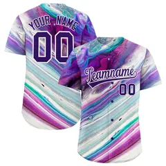 Multi Color Split Fluid Fashion Authentic Baseball Jersey