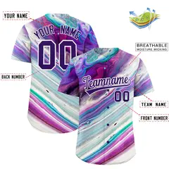 Multi Color Split Fluid Fashion Authentic Baseball Jersey 2