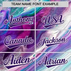 Multi Color Split Fluid Fashion Authentic Baseball Jersey 3