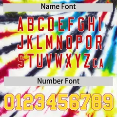 Multi Color Tie-Dye Graffiti Pattern Baseball Jersey 4