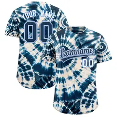 Multi Color Tie-Dye Graffiti Pattern Baseball Jersey