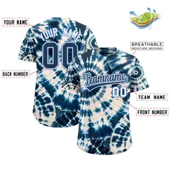 Multi Color Tie-Dye Graffiti Pattern Baseball Jersey 2