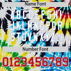 Multi Color Tie-Dye Graffiti Pattern Baseball Jersey 4