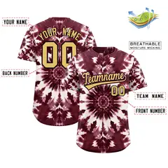 Multi Color Tie-Dye Graffiti Pattern Baseball Jersey 2