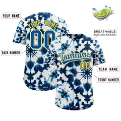 Multi Color Tie-Dye Graffiti Pattern Baseball Jersey 2