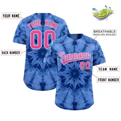 Multi Color Tie-Dye Graffiti Pattern Baseball Jersey 2