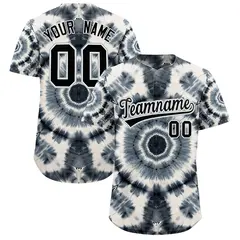 Multi Color Tie-Dye Graffiti Pattern Baseball Jersey