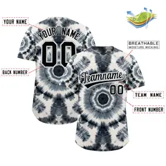 Multi Color Tie-Dye Graffiti Pattern Baseball Jersey 2