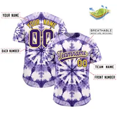 Multi Color Tie-Dye Graffiti Pattern Baseball Jersey 2