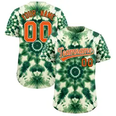 Multi Color Tie-Dye Graffiti Pattern Baseball Jersey 1