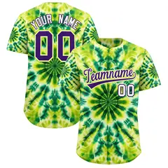 Multi Color Tie-Dye Graffiti Pattern Baseball Jersey 1
