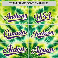 Multi Color Tie-Dye Graffiti Pattern Baseball Jersey 3