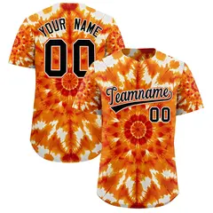 Multi Color Tie-Dye Graffiti Pattern Baseball Jersey 1