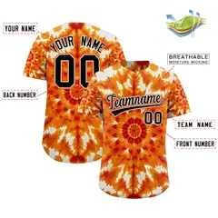 Multi Color Tie-Dye Graffiti Pattern Baseball Jersey 2