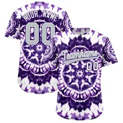 Multi Color Tie-Dye Graffiti Pattern Baseball Jersey 1