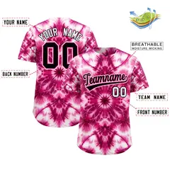 Multi Color Tie-Dye Graffiti Pattern Baseball Jersey 2