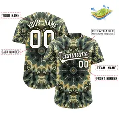 Multi Color Tie-Dye Graffiti Pattern Baseball Jersey 2