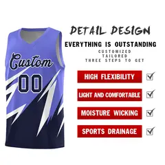 Munsell Blue Abstract Mountain Pattern Basketball Jersey 2