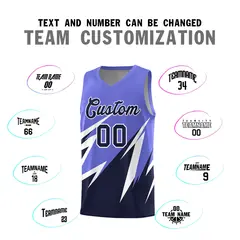 Munsell Blue Abstract Mountain Pattern Basketball Jersey 3