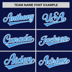 Navy 3D Flower Design Authentic Baseball Jersey 3
