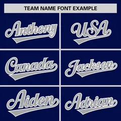 Navy 3D Flower Design Authentic Baseball Jersey 3