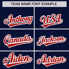 Navy American Flag Eagle Baseball Jersey 3