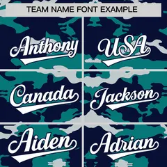 Navy Aqua and Silver Camo Sleeveless Baseball Jersey 3
