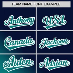 Navy Aqua Diagonal Stripe Gradient Fashion Baseball Jersey 3