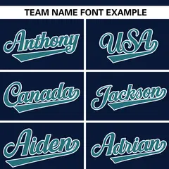 Navy Aqua Flame Graffiti Authentic Baseball Jersey 3