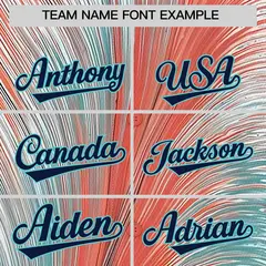 Navy Aqua Fluid Feather Graffiti Baseball Jersey 3