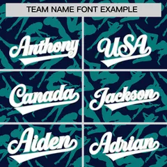 Navy Aqua Graffiti Pattern Authentic Baseball Jersey 3