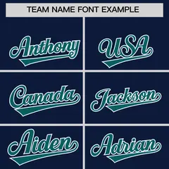Navy Aqua L Pattern Raglan Sleeves Letterman Baseball Jacket 3