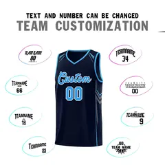 Navy Arrow Graffiti Pattern Basketball Jersey 4