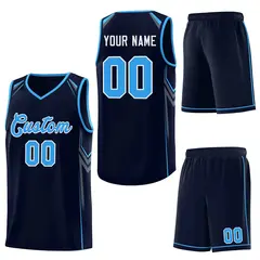 Navy Arrow Graffiti Pattern Basketball Jersey 6