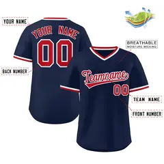 Navy Authentic Classic Pullover Baseball Jersey 2