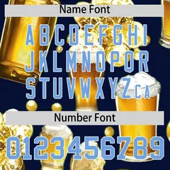 Navy Beer Day Parties Baseball Jersey 4