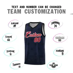 Navy Black Cashew Pattern Sports Uniform Basketball Jersey 4
