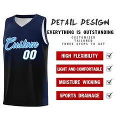 Navy Black Gradient Basketball Jersey Sports Uniform 2