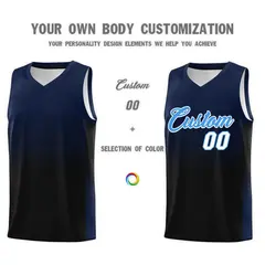 Navy Black Gradient Basketball Jersey Sports Uniform 3
