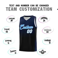 Navy Black Gradient Basketball Jersey Sports Uniform 4