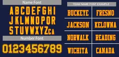 Navy Blue Gold-Orange Mesh Football Jersey 3