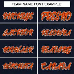 Women's Navy Blue Orange-White Classic Mesh Basketball Jersey 3