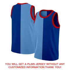 Navy Blue-Red Split Fashion Basketball Jersey 4